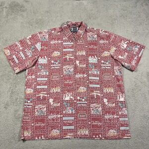 Reyn Spooner The Beach Boys Popover Shirt Mens 3XL Aloha Hawaiian American Rock